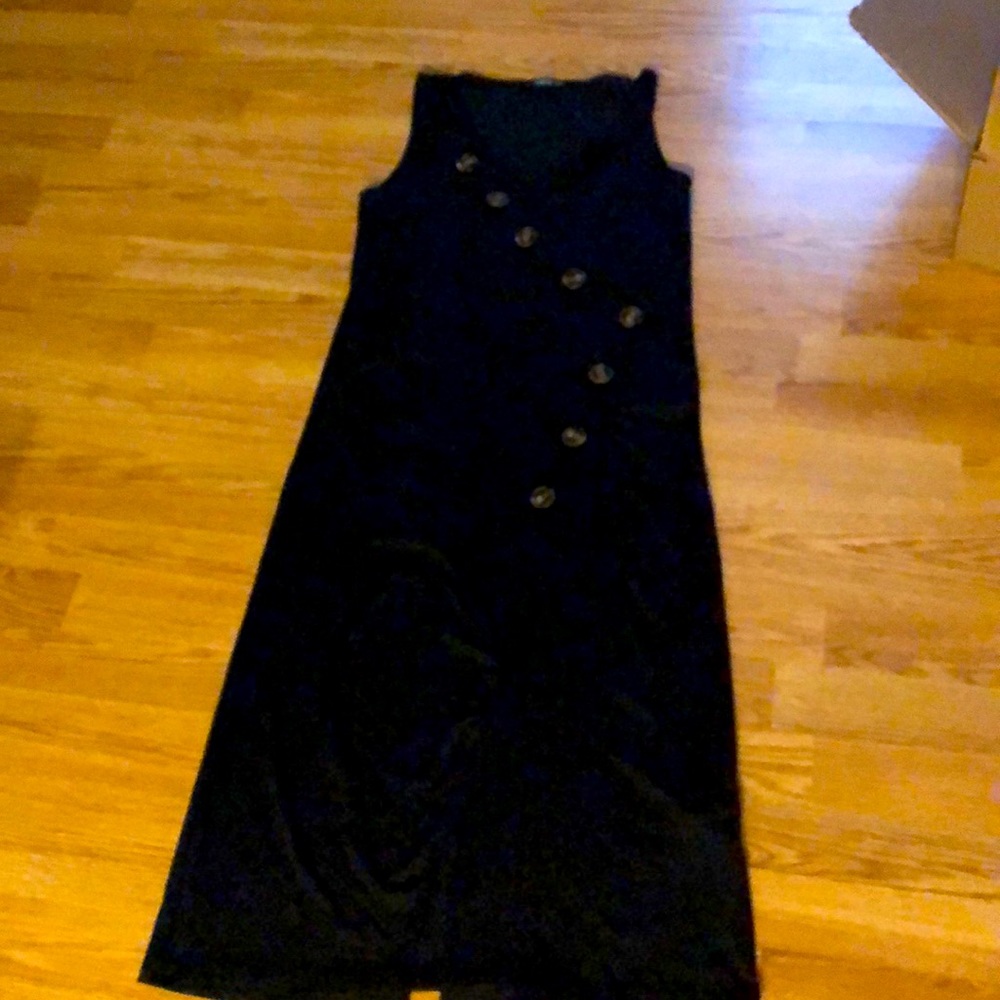 Black silky flowy dress
